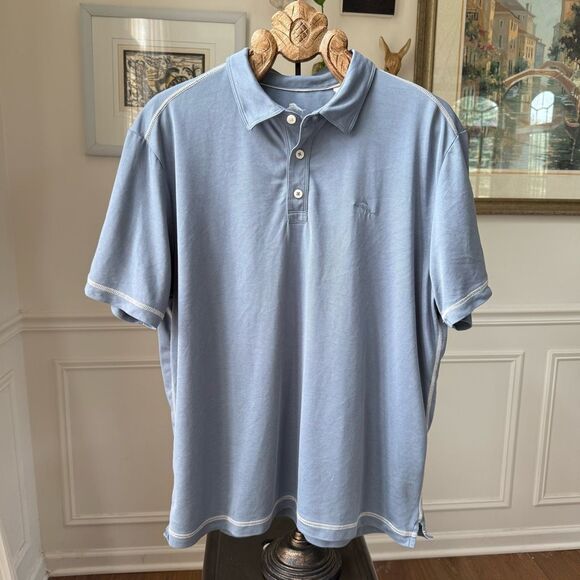 Tommy Bahama Blue Polo Shirt XL - Picture 1 of 11